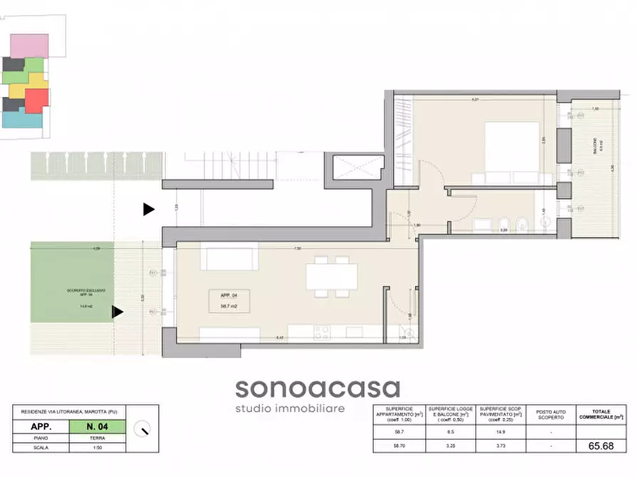 Immagine 2 di Appartamento in vendita  in via Litoranea, 186 a Mondolfo