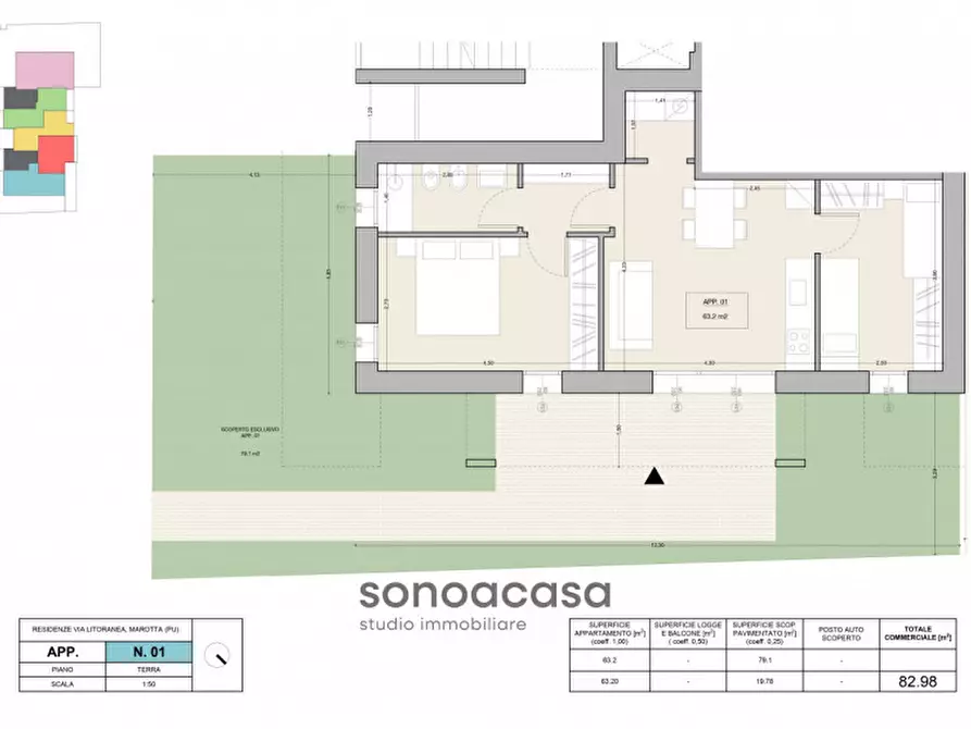 Immagine 1 di Appartamento in vendita  in via Litoranea, 186 a Mondolfo