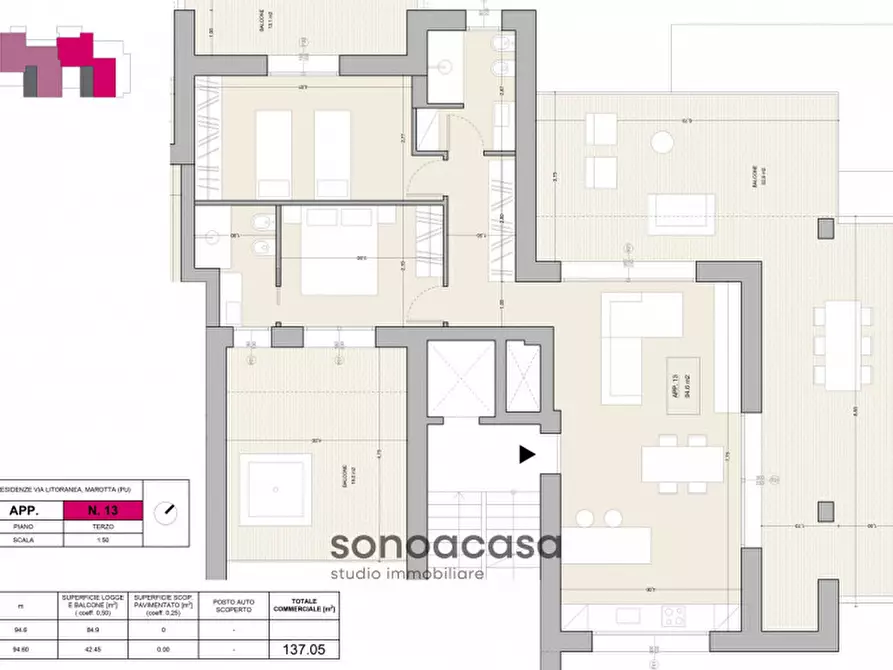 Immagine 8 di Appartamento in vendita  in via Litoranea, 186 a Mondolfo