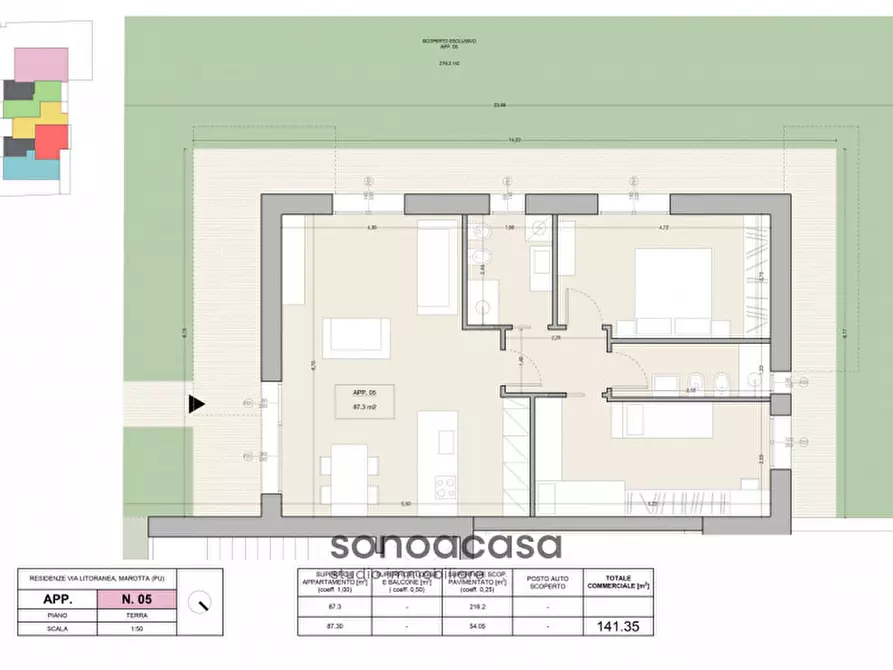 Immagine 6 di Appartamento in vendita  in via Litoranea, 186 a Mondolfo