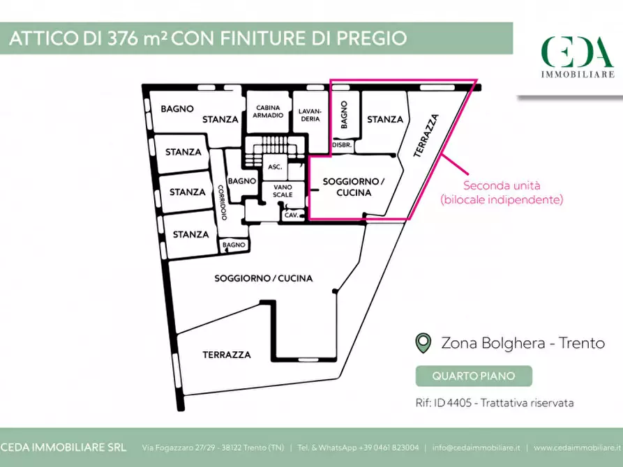 Immagine 27 di Attico in vendita  in Via Gocciadoro a Trento
