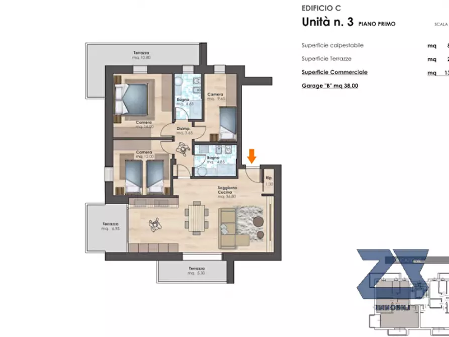 Immagine 12 di Appartamento in vendita  in Via Alessandro Manzoni a Castelfranco Veneto