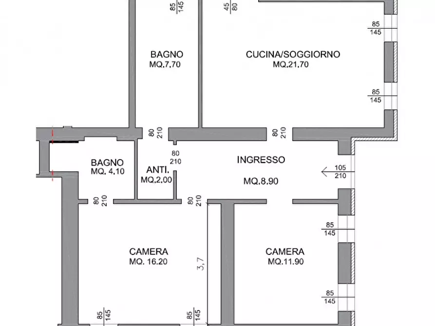 Immagine 18 di Appartamento in vendita  in VIA SOSTEGNO a Este