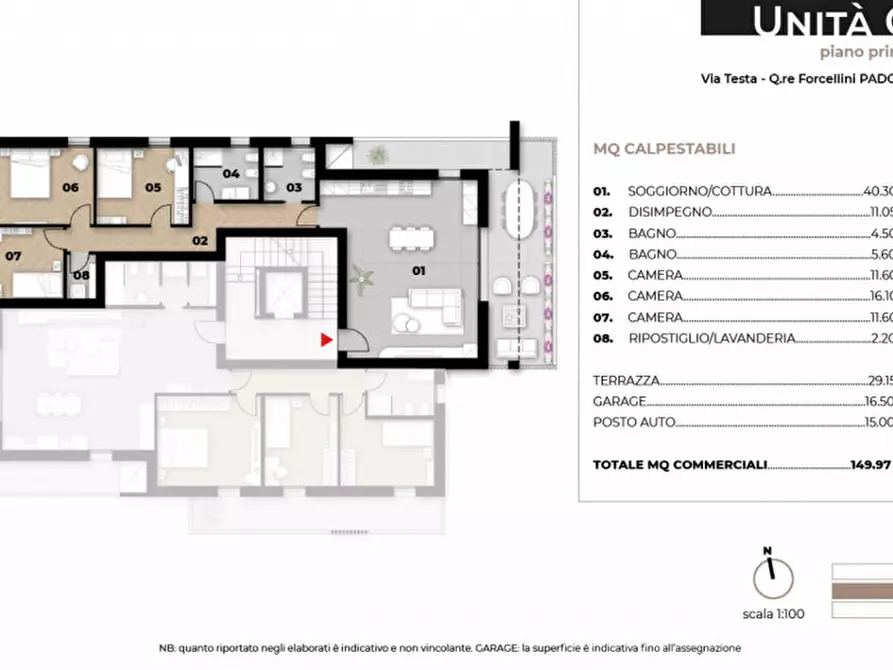 Immagine 10 di Appartamento in vendita  in Via Filiasi a Padova