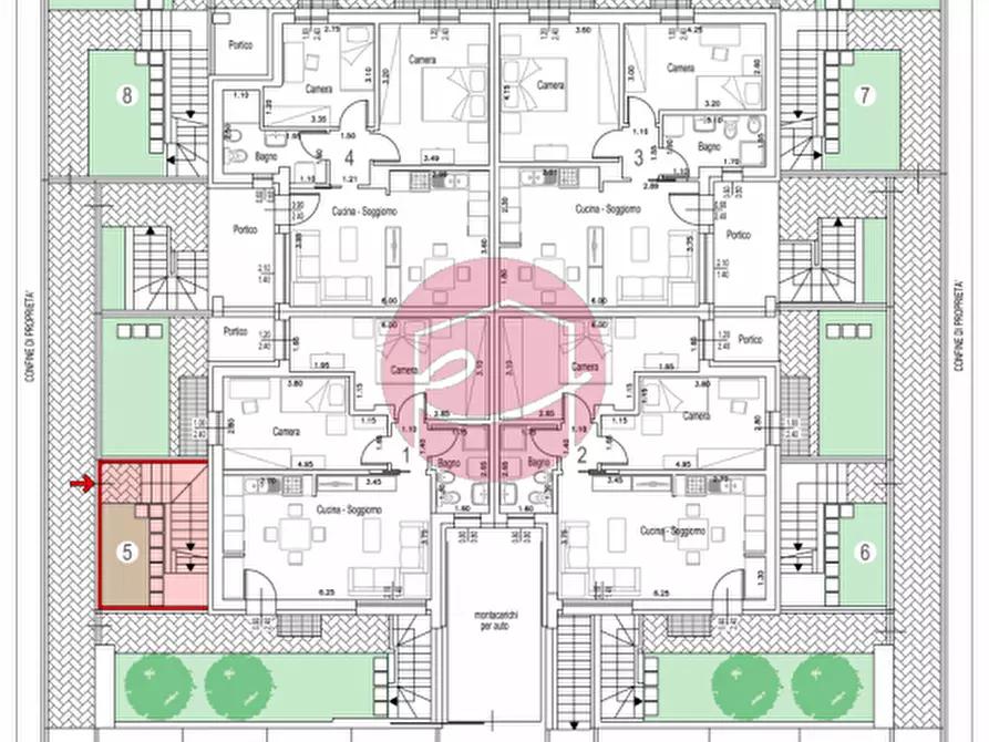 Immagine 6 di Appartamento in vendita  a Savignano Sul Rubicone