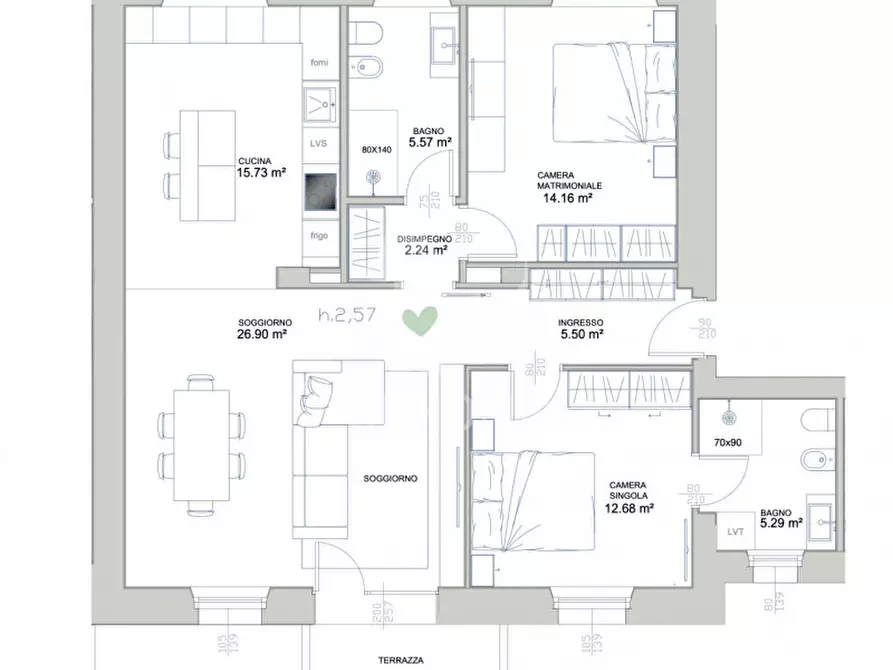 Immagine 21 di Appartamento in vendita  in Viale Venezia 400 a Udine