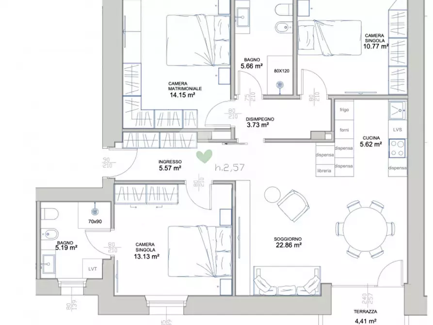 Immagine 9 di Appartamento in vendita  in Viale Venezia 400 a Udine