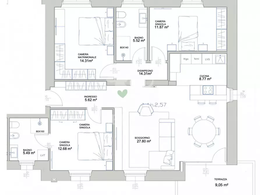 Immagine 25 di Appartamento in vendita  in Viale Venezia 400 a Udine