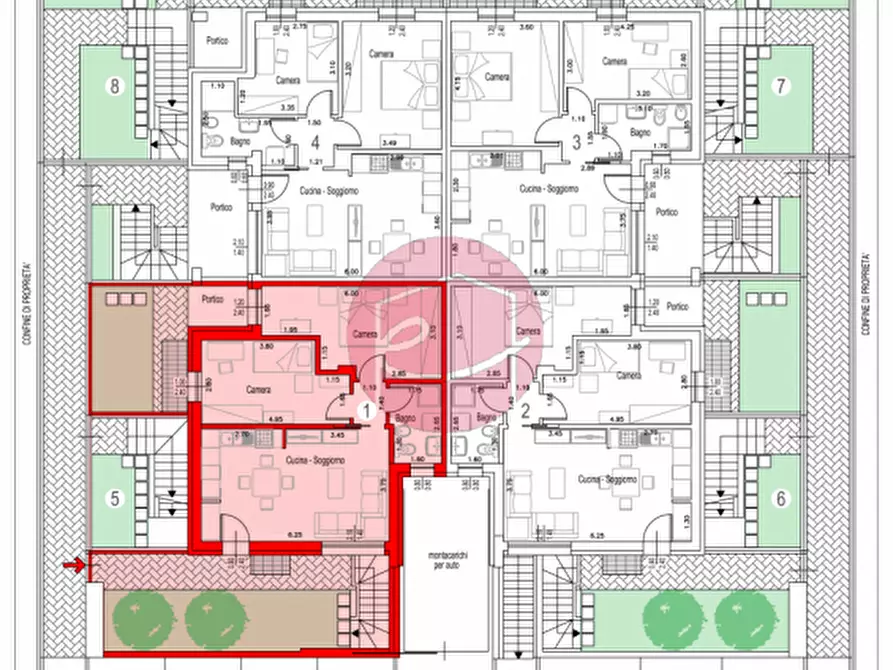 Immagine 10 di Appartamento in vendita  a Savignano Sul Rubicone