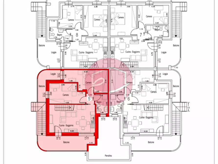 Immagine 19 di Appartamento in vendita  a Savignano Sul Rubicone