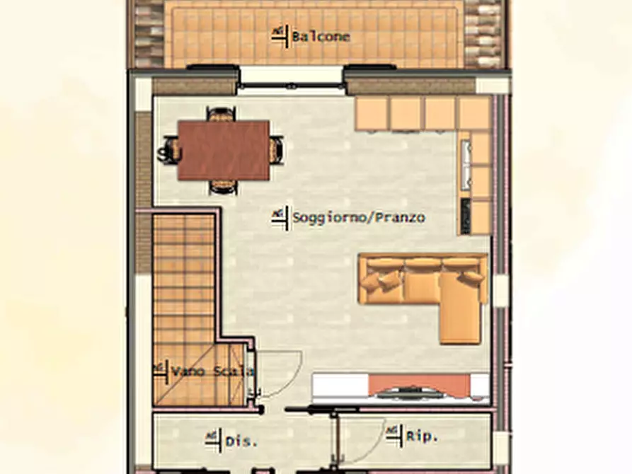 Immagine 2 di Villetta a schiera in vendita  in Via Ponte alle forche a Cavriglia