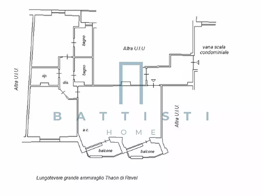Immagine 26 di Appartamento in affitto  in Lungotevere Grande Ammiraglio Thaon di Revel a Roma