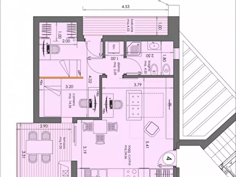 Immagine 13 di Appartamento in vendita  in Via Vicenza 38 a Padova