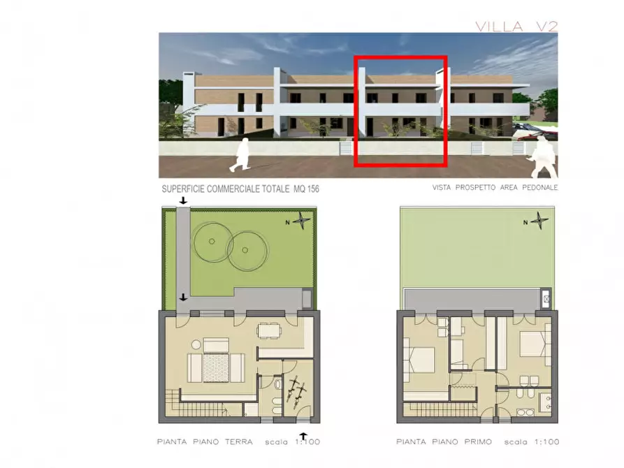 Immagine 26 di Villetta a schiera in vendita  in Piazza Elsa Morante a Ravenna