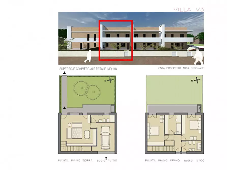 Immagine 27 di Villetta a schiera in vendita  in Piazza Elsa Morante a Ravenna
