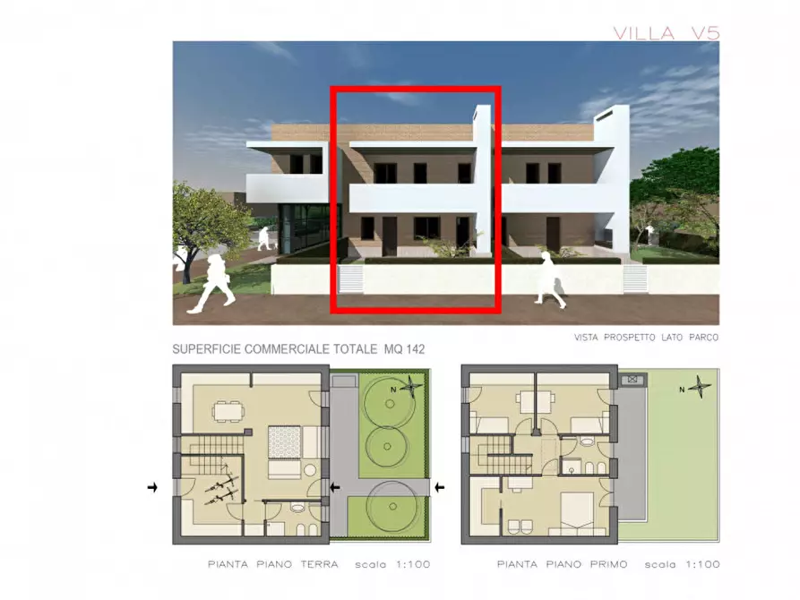 Immagine 28 di Villetta a schiera in vendita  in Piazza Elsa Morante a Ravenna