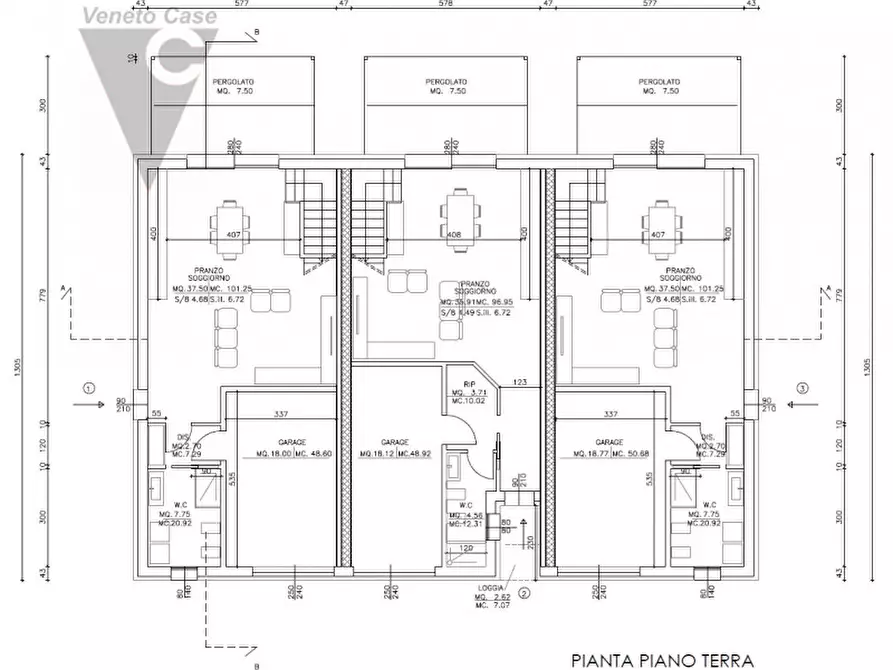 Immagine 8 di Casa trifamiliare in vendita  a Legnaro