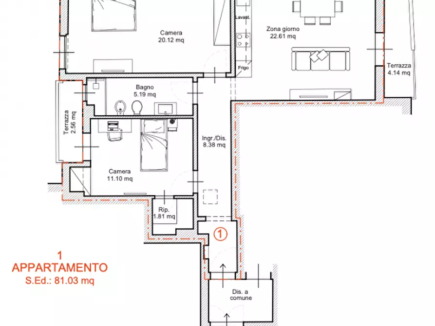 Immagine 13 di Appartamento in vendita  in Via Francesco Datini a Firenze