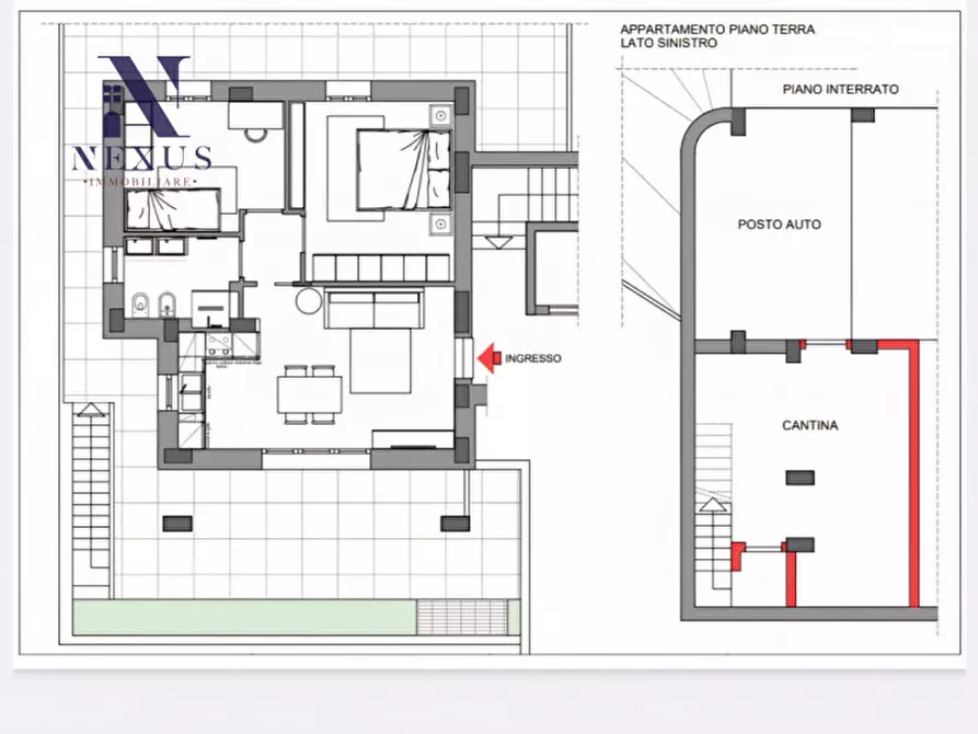 Immagine 3 di Appartamento in vendita  a Fano
