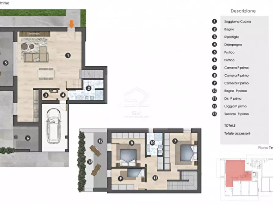 Immagine 9 di Appartamento in vendita  in Via Gaetano Donizetti a Ponte San Nicolò