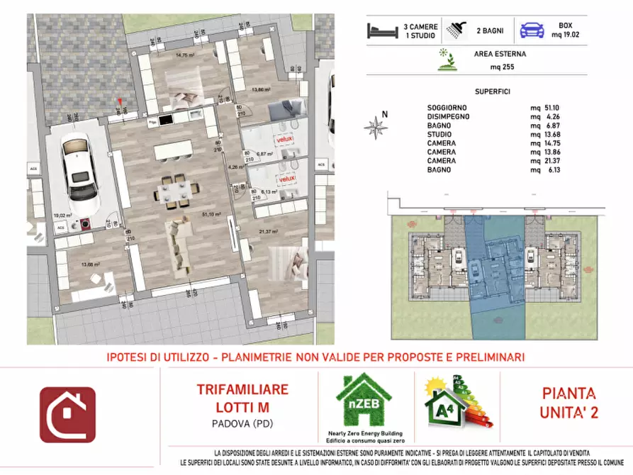 Immagine 9 di Casa trifamiliare in vendita  in Via Monte Rua a Padova