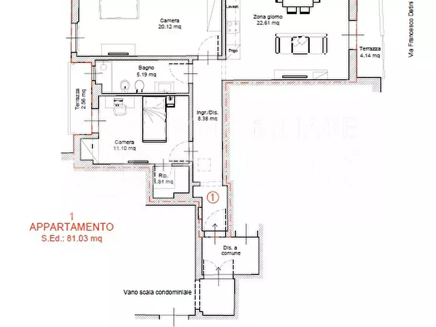 Immagine 23 di Appartamento in vendita  in Via Francesco Datini a Firenze