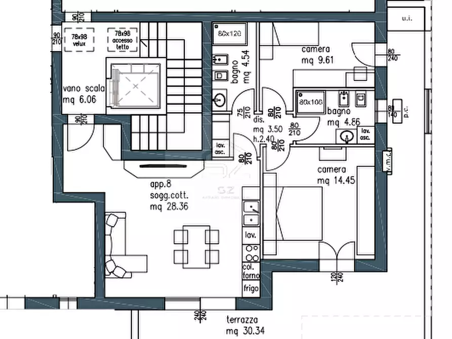 Immagine 4 di Attico in vendita  in Via Risorgimento a Albignasego
