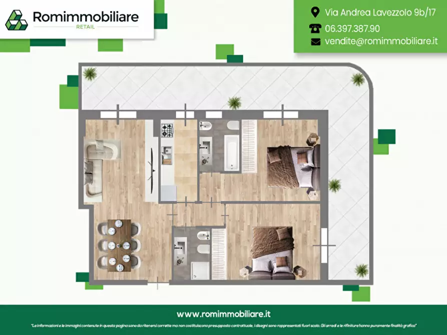 Immagine 17 di Appartamento in vendita  in Viale Ugo Monaco a Roma