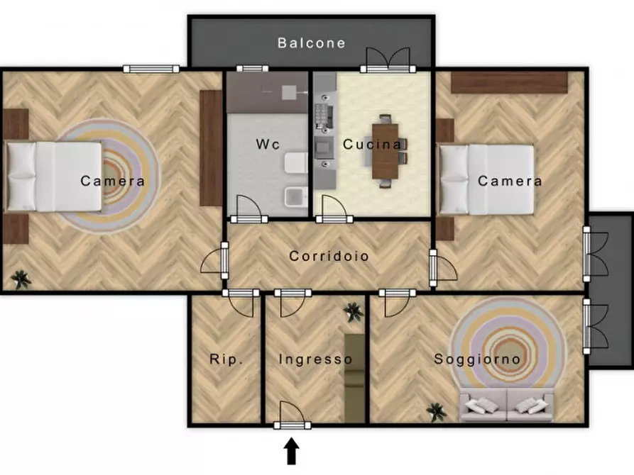 Immagine 18 di Appartamento in vendita  in Via Cruillas 83 B a Palermo