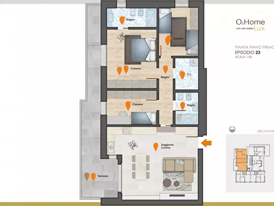 Immagine 2 di Appartamento in vendita  a Bolzano Vicentino