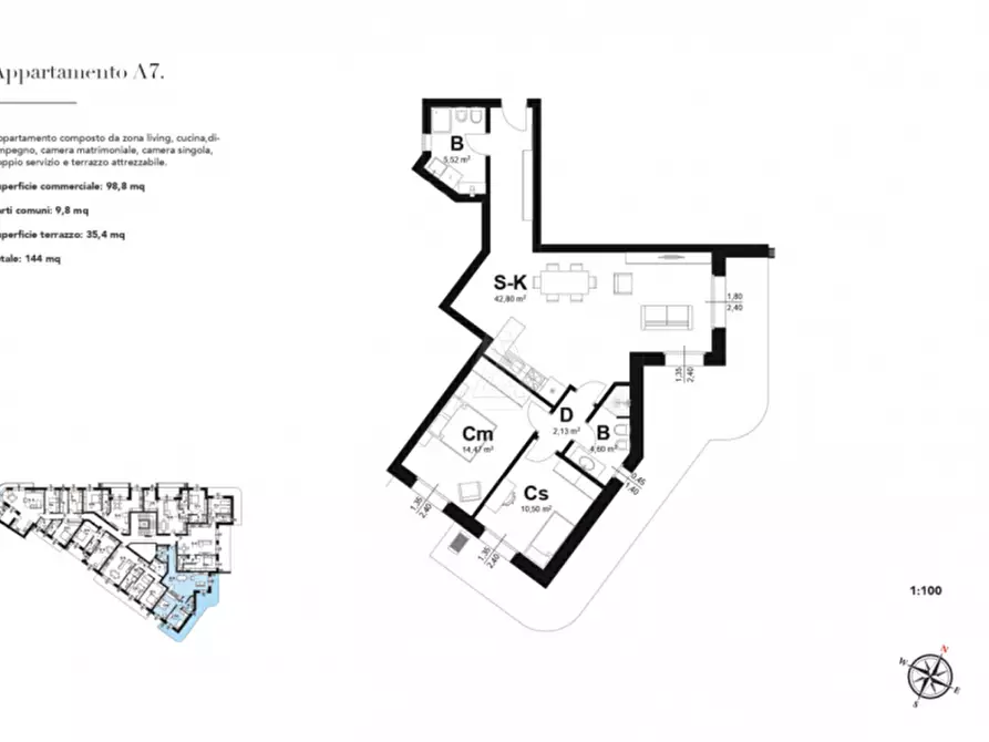 Immagine 9 di Appartamento in vendita  in Via Luigi Pastro a Montebelluna