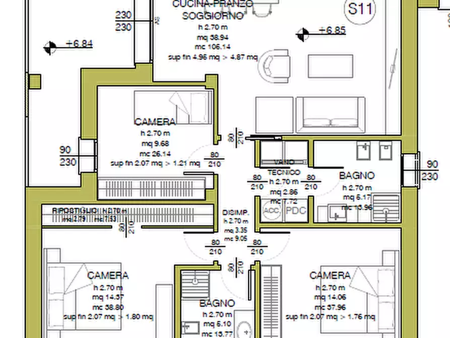 Immagine 2 di Appartamento in vendita  in Via della Costituzione a Vigonza