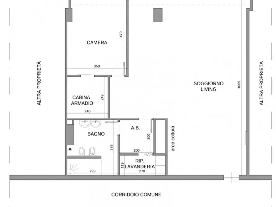 Immagine 32 di Loft/Open space in vendita  in Corso Svizzera n. 185 a Torino