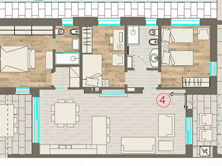 Immagine 10 di Appartamento in vendita  in Via Attilio Lazzari a Treviso