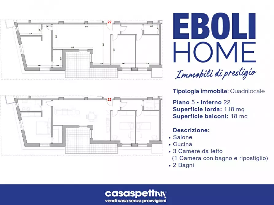 Immagine 14 di Appartamento in vendita  in Via Giacinto Romano, 1 a Eboli