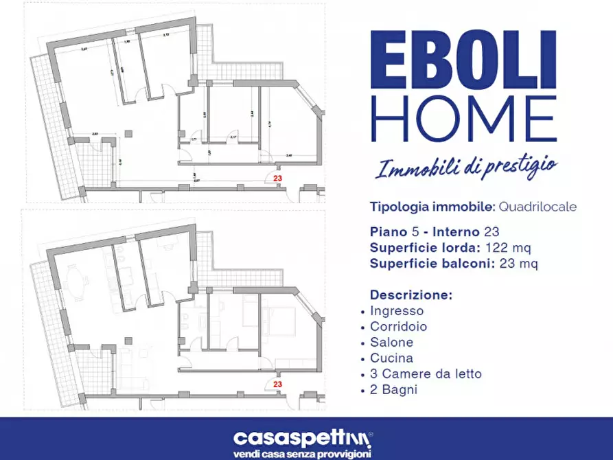 Immagine 15 di Appartamento in vendita  in Via Giacinto Romano, 1 a Eboli