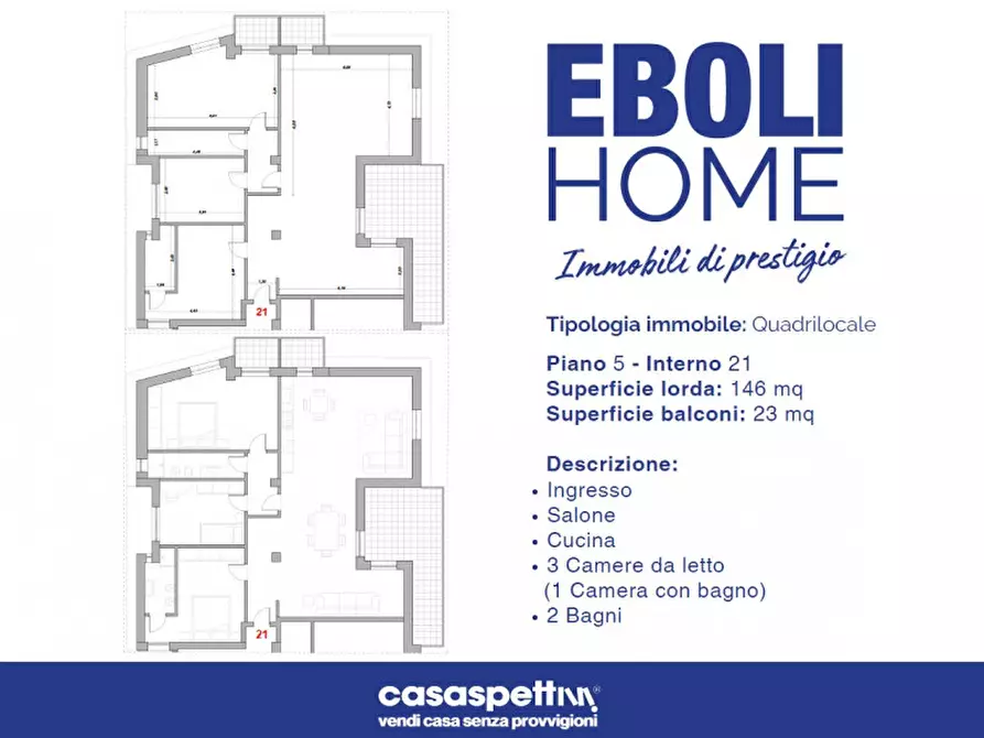 Immagine 15 di Appartamento in vendita  in Via Giacinto Romano, 1 a Eboli
