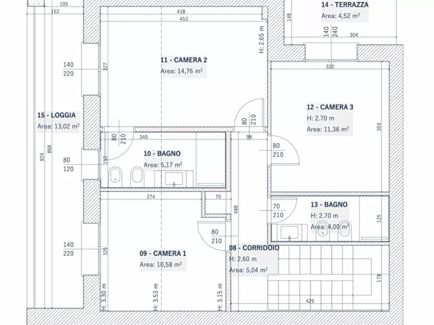 Immagine 9 di Casa quadrifamiliare in vendita  in Strada Martinella 320 a Parma