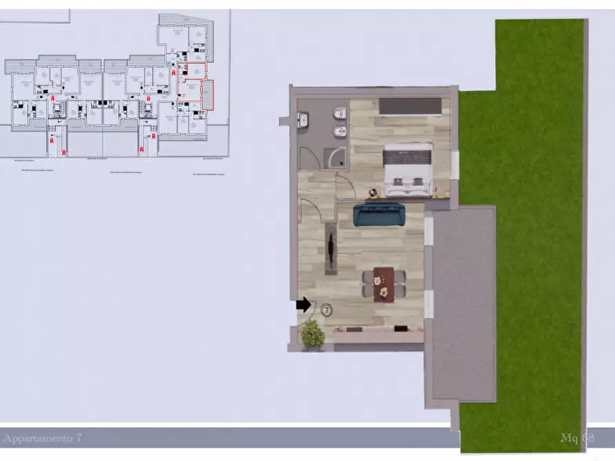 Immagine 2 di Appartamento in vendita  a Fano