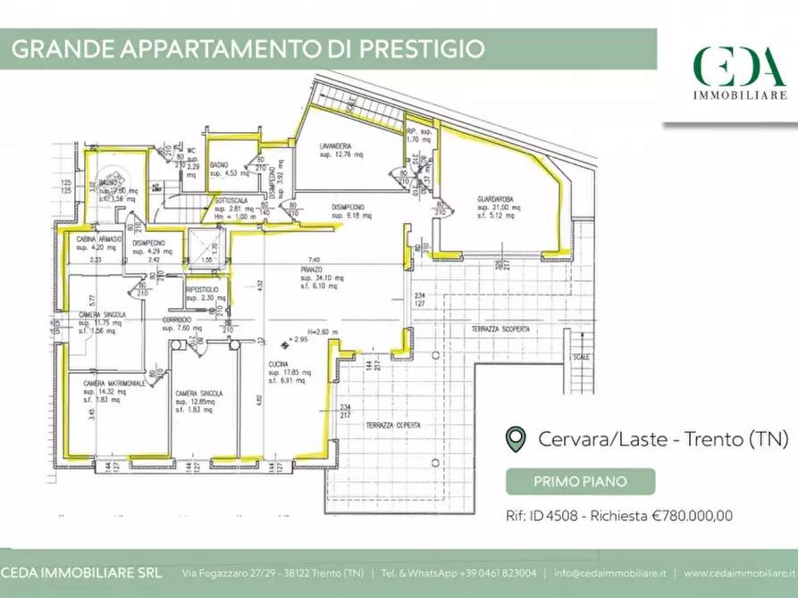 Immagine 19 di Appartamento in vendita  in Via Luigi de Campi 7 a Trento