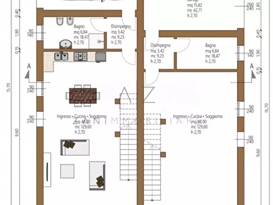 Immagine 8 di Casa bifamiliare in vendita  in Via Alcide De Gasperi a Campo San Martino