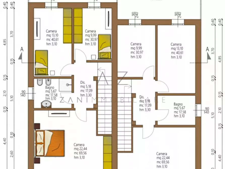 Immagine 9 di Casa bifamiliare in vendita  in Via Alcide De Gasperi a Campo San Martino