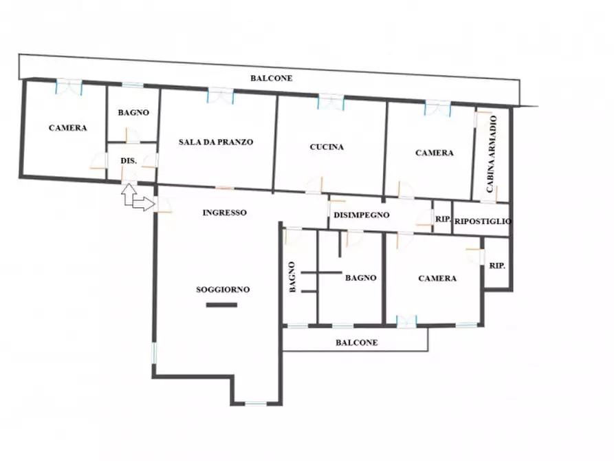 Immagine 53 di Appartamento in vendita  in via galliera a Bologna
