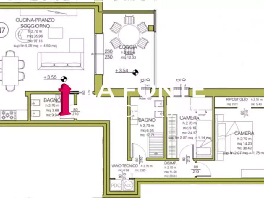 Immagine 4 di Appartamento in vendita  in Via della Costituzione a Vigonza