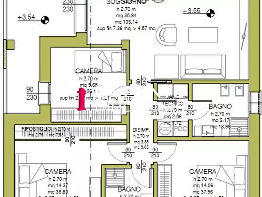 Immagine 7 di Appartamento in vendita  in Via della Costituzione a Vigonza