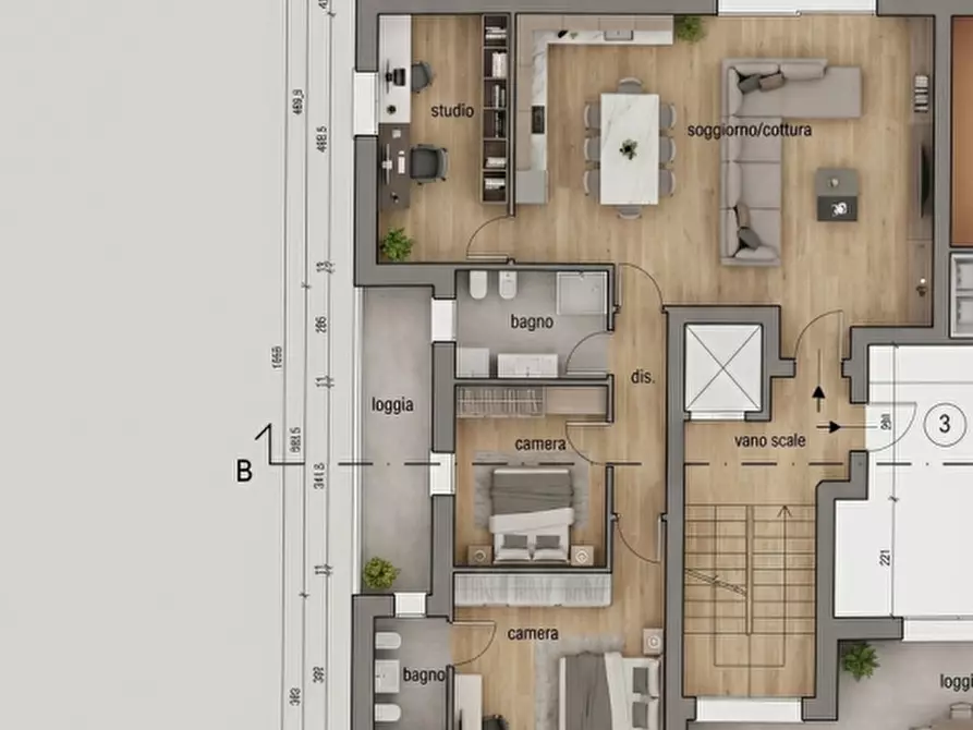 Immagine 9 di Appartamento in vendita  a Padova