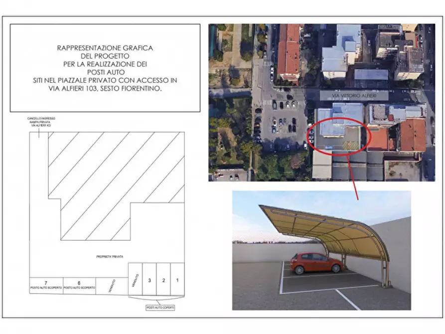 Immagine 1 di Posto auto in vendita  in Via Vittorio Alfieri, 103 a Sesto Fiorentino