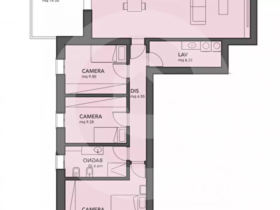 Immagine 5 di Appartamento in vendita  a Santa Giustina In Colle