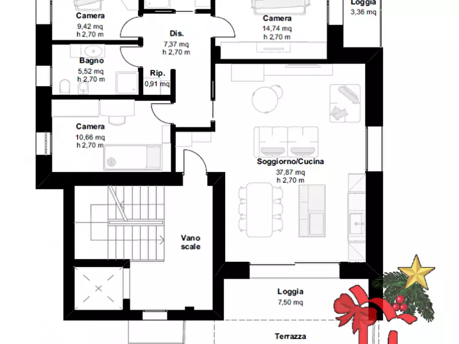 Immagine 10 di Appartamento in vendita  in via Rialto a Noale