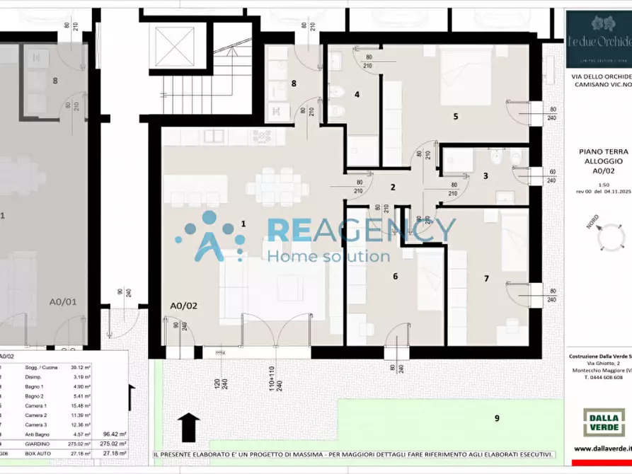 Immagine 7 di Appartamento in vendita  in Via delle Orchidee a Camisano Vicentino